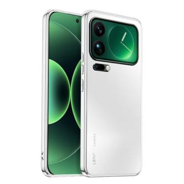 Imagem de LYJSMGZ Capa à prova de choque para Xiaomi 17 Pro Max/17 Pro/17, galvanoplastia fosca antimanchas, capa fina resistente ao desgaste, prata, 17 Pro Max