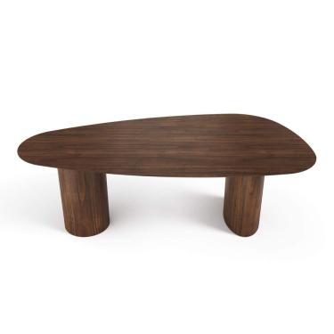 Imagem de Mesa De Jantar Orgânica Breeze 2,40 X 1,20m 9 Lugares Lâmina Natural De Madeira Castanho