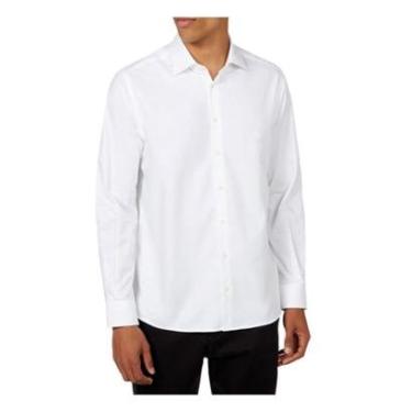 Imagem de Camisa Masculina Dudalina ML Slim Fit Maquinetada Branca - 53062978-Masculino