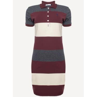 Imagem de Vestido Aleatory Listrado Cheers Vinho, Vinho, G