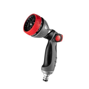 Imagem de SGCB Bocal de mangueira, bocal de mangueira de jardim resistente profissional, pulverizador de mangueira de água com controle de polegar com 7 padrões de pulverização, bocal de água de alta pressão