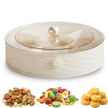 Imagem de Caixa organizadora moderna de luxo com tampa – Elegante bandeja organizadora de frutas secas, nozes e doces para sala de estar ou dar de presente