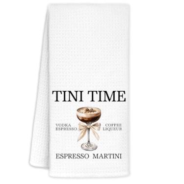 Imagem de YTRGI Presentes Espresso Martini para mulheres e homens, toalhas de bar para cozinha de barman, presente de barman para mulheres, barras de cozinha engraçadas toalhas de decorações de martini