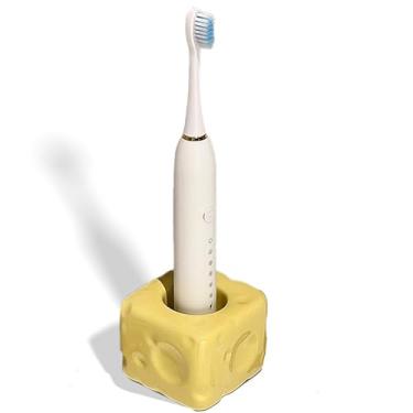 Imagem de Suporte de escova de dentes em forma de esponja para escovas de dentes elétricas - organizador de pia de banheiro divertido e prático (orifício único)