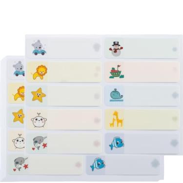 Imagem de 200 peças de filmes autoadesivos etiquetas nome itens infantis quantidade adequada para garrafas água roupas escolar design -proof não cai facilmente embaça duradouro e claro autoadesivo uso imediato