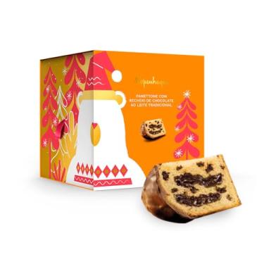 Imagem de Kopenhagen Panettone Trufado com Chocolate ao Leite, Recheado e Coberto, 630g, Edição Especial de Natal