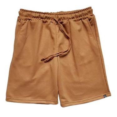 Imagem de Bermuda Moletom Masculina WSS Brasil, Marrom, G