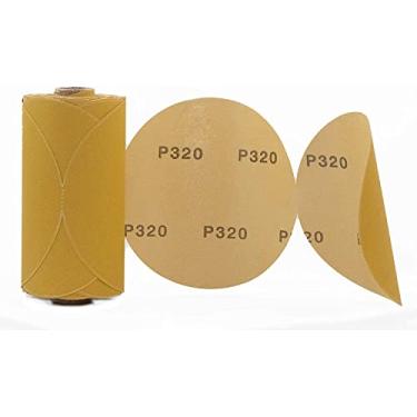 Imagem de Lixeira de disco de lixa 6" 100 rolo PSA adesivo de volta redondo com adesivo traseiro de grão de óxido de alumínio premium (320 Grit)