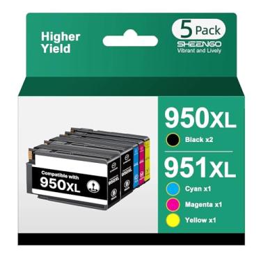 Imagem de Pacote combo de cartuchos de tinta 950XL e 951XL compatível com HP 950 951 pacote combo de cartuchos de tinta para HP OfficeJet Pro 8600 8610 8620 8615 8625 8100 8630 8660 276DW 251DW impressora