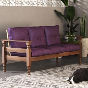 Imagem de Sofá 3 Lugares Madeira Maciça Liz Multimóveis VCR7000