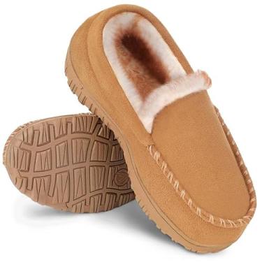 Imagem de Chinelos infantis de espuma viscoelástica para meninos e meninas – Antiderrapante para uso interno e externo, cor bege, Bege, 10 Little Kid