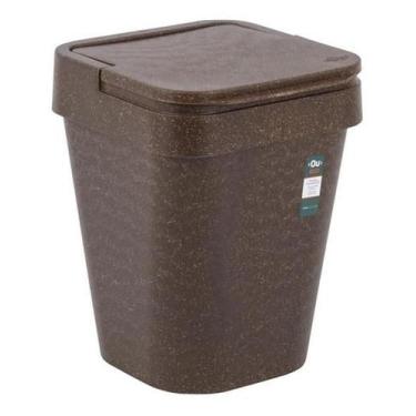 Imagem de Lixeira De Banheiro - 5 Litros - Tampa Basculante - Marrom - OU