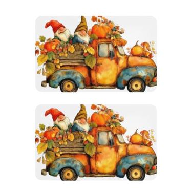 Imagem de Blueangle Conjunto de 2 ímãs de geladeira de gnomos de caminhão vintage - Ímãs decorativos engraçados de geladeira de cozinha - Seguro para lava-louças e decoração magnética durável (173)