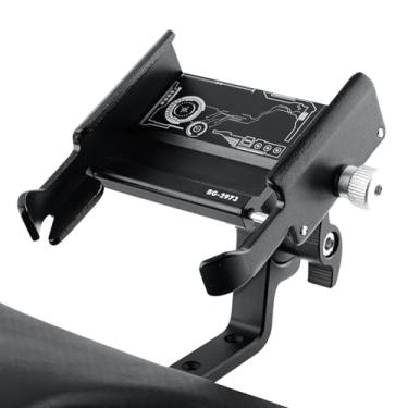 Imagem de Suporte Para Telemóvel de Bicicleta - Grampo Sólido Com Rotação de 360 Graus - Suporte Ajustável Para Moto Com Segura - Para Guidão De Scooter E Viagens 5,8-10 Cm Largura Navegação Por GPS