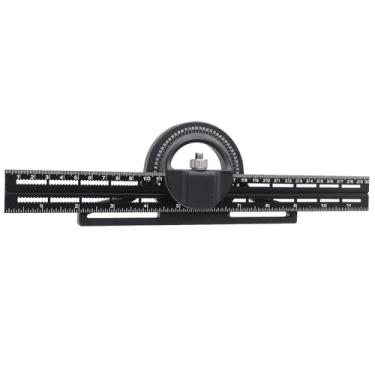 Imagem de Garosa Régua de ângulo Combinado Transferidor Universal Vernier Chanfrado de 300 Mm Com Ajuste Rápido de Liga de Alumínio para Projetos de Marcenaria e Construção