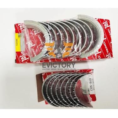 Imagem de EVICTORY Para Mitsubishi S3Q S3Q2 S3Q-2 motor virabrequim rolamentos principais grande pequeno rolamento