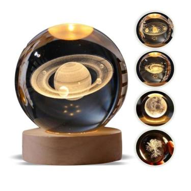 Imagem de Luminária De Mesa Bola De Cristal Sistema Solar Galáxia - OIH