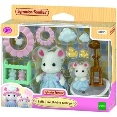 Imagem de Sylvanian families - hora do banho dos irmãos ensaboados