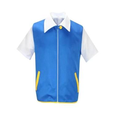 Imagem de Fantasia De Cosplay Do Ash Ketchum Do Pokémon Go Com Jaqueta Azul, Con