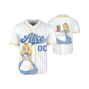 Imagem de Camisa De Beisebol Preta Com Estampa Da Princesa Aladdin Para Crianças