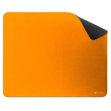 Imagem de Mouse Pad TopGet ProControl | Gamer & Home Office | Precisão, Deslize Suave | Base Borracha Antiderrapante, Poliéster Durável | 22x18 cm (Laranja)