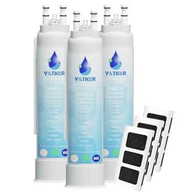 Imagem de Filtro de água de substituição FPPWFU01 para filtro de água Frigidaire FPPWFU01, compatível com PurePour PWF-1, EPPWF01 PureAdvantage PWF-1 e PureAir Ultra II PAULTRA2 Combo de filtro de ar (3+3)