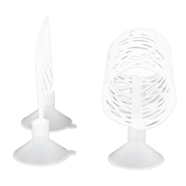 Imagem de Alomejor Caverna de Aquário, Túnel de Cama de Peixes, Caverna de Plástico Pe para Esconderijo de Aquário Com Ventosas para Peixe Betta, Camarão Frito, 2 Pacotes, Design de Furo Pequeno (Branco)