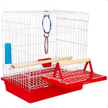 Imagem de Gaiola para Calopsita Completa com Comedouro e Bebedouro bandeja removivel passaros agapornis e canários,