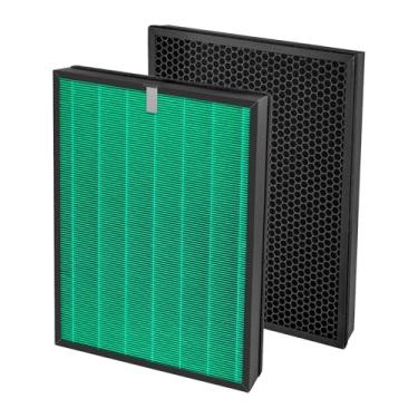 Imagem de Conjunto de 2 filtros de substituição 230/240 para purificadores de ar Coway Airmega 240 230 (AP-1821F), máx. 2 filtros de carbono verde verdadeiro e ativo, 2 conjuntos, peça nº 3111151