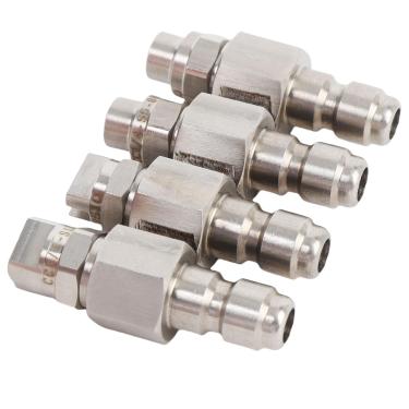 Imagem de Garosa Bico de Arruela de Pressão de Aço Inoxidável J Rod Bocal de 4 Vias 2-4 GPM Com Conexão Rápida de 1/ Polegadas para de Lavagem Macia Limpeza de Quintal de Caminhão de Carro