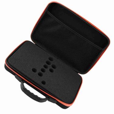 Imagem de Luqeeg Estojo de Transporte de óleos Essenciais Organizador de Armazenamento de Viagem à Prova de Choque para 60 Garrafas 5ml,15ml de óleos Essenciais para Uso Doméstico ou Viagens - Couro EVA Preto (Vermelho)