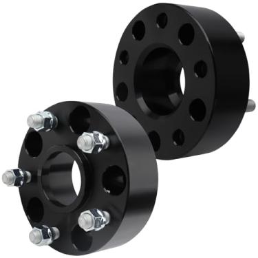 Imagem de IRONTEK Espaçadores de roda 5 x 5 compatíveis com Jeep Wrangler JL, para Jeep Grand Cherokee WK2 WL, para Jeep Gladiator JT, para Dodge Durango 2011-2023, passo de rosca forjado de 2,5 cm M14x1,5 furo