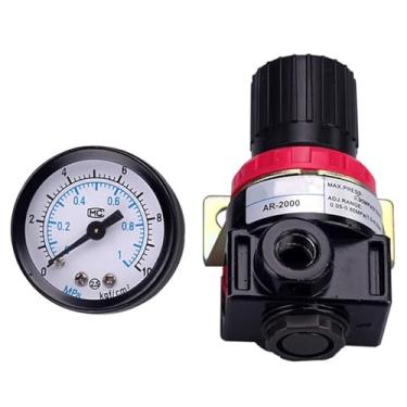 Imagem de AR2000 02 G1/4 Polegada Regulador de Pressão Mini Ar Ar2000-02 Controle de Alívio Compressor Regulador Unidades de Tratamento Válvula Calibre Encaixe 1 peça (Ar2000 t8mm)