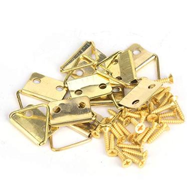 Imagem de Cabides para porta-retratos Ganchos de parede de ferro 50 unidades Hardware para pendurar fotos resistentes para molduras de arte Pinturas Espelhos Prata Ciano Bronze Ouro Vários (Tipo D)