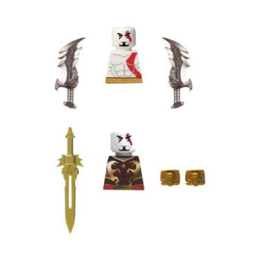 Imagem de Mini Figuras De Ação Kratos Geralt Ciri Compatíveis Com Blocos De Mont