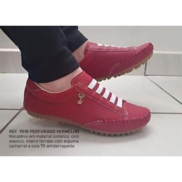 Imagem de Tênis Feminino Mocatênis Confort - Clara Maria Shoes, Vermelho, 37