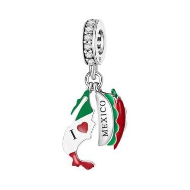 Imagem de Pulseira De Charme Da Série Viagem Arco-Íris Em Prata Esterlina 925, J