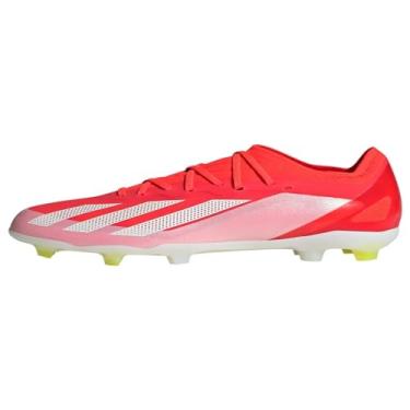 Imagem de adidas Tênis unissex adulto X Crazyfast Pro Firm Ground, Solar Red/Cloud White/Team Solar Yel, 1 Big Kid