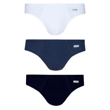 Imagem de Kit com 3 Cuecas Slip Lupo 515-089, Branco, P