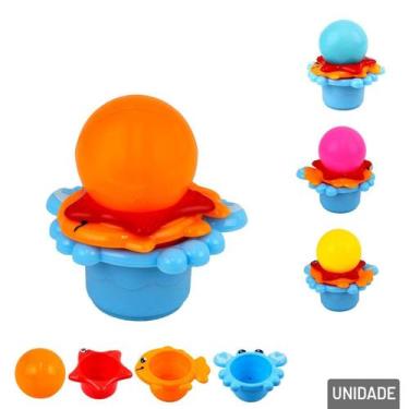 Imagem de Brinquedo Encaixe de Plástico 4 Pçs Hora do Banho - Tudo em Caixa - AR