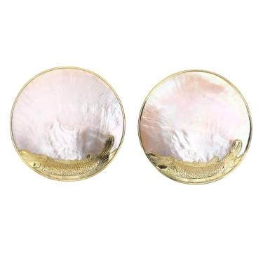 Imagem de Luocute Bandeja de Concha, 2 Peças Bandeja de Prato de Joias Com Elegante Nácar Madrepérola Decorativa Suporte de Anel de Concha para Anéis Brincos Colares Decoração de Casa