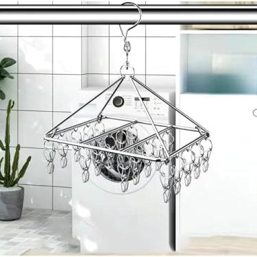 Imagem de Varal Prendedores Roupa Calcinha Cueca Dobrável(Com 20 Prendedor)