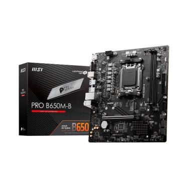 Imagem de Placa Mãe MSI PRO B650M-B, AMD AM5, mATX, DDR5, Preto - PRO B650M-B-Unissex