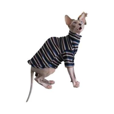 Imagem de Camiseta Retro Para Gato Estilo Pet Moda Tendência Manga Curta Roupas 