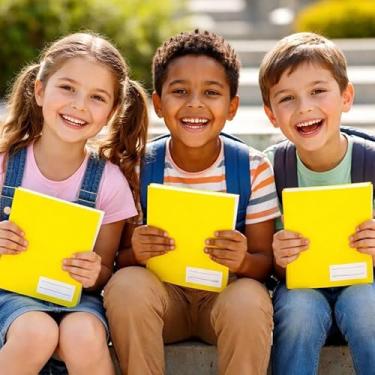 Imagem de Caderno Universitário Costurado 1 matéria 96 Folhas - Amarela