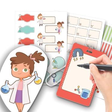 Imagem de Etiqueta Escolar Neutra com TAG + Caneta (Ciências, Etiquetas + 1 TAG de Mochila)