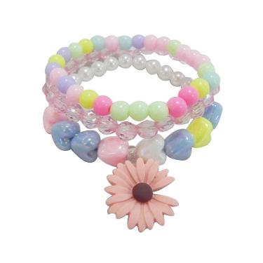 Imagem de Pulseira Le Miçangas Coloridas Infantil com 3 Unidades