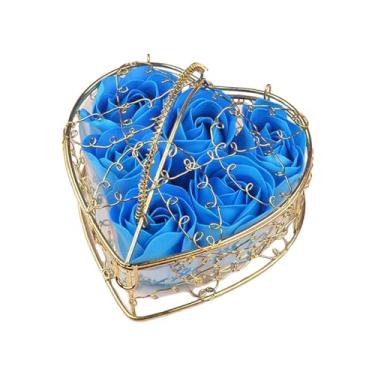 Imagem de Wswqop Sabonete Rosa Artificial para Decoração de Casa, Presente de Dia Dos Namorados, Sabonete Perfumado para Banho, Ideal para Namorada, Mulheres E Meninas, azul, Tamanho real