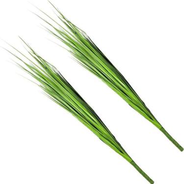 Imagem de Kit 12 Decoração Folhagem Capim Verde Artificial Natal 110cm - Gici Im