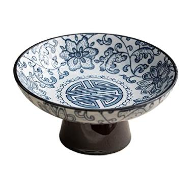 Imagem de Tigelas Decorativas Tigela de Frutas Bancada Porcelana Bandeja de Frutas de Pés Altos Bandeja de Refresco Criativa Bandeja de Frutas Secas Tigela de Frutas Adequada para Bandeja de Balcão de Cozinha